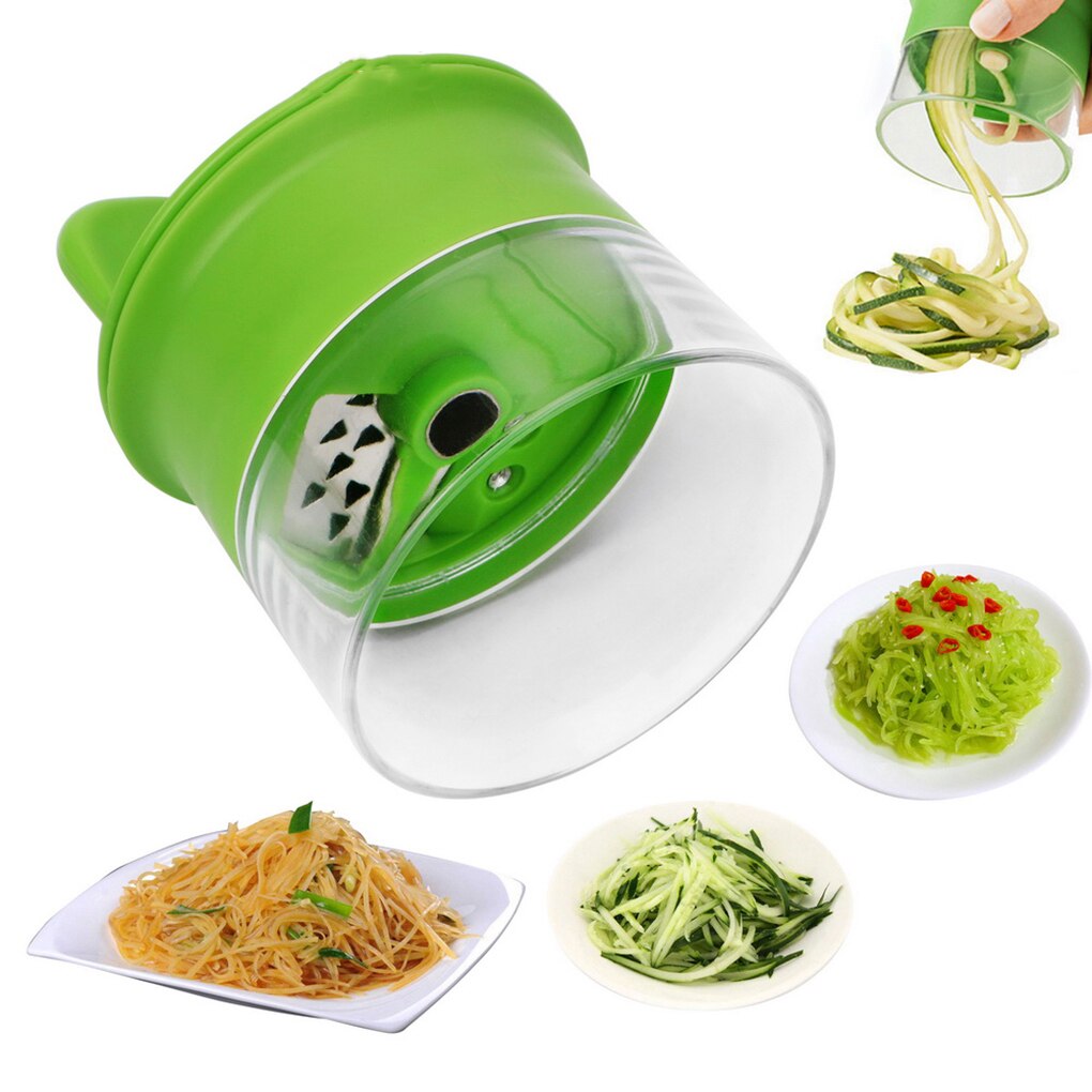 Rallador de pepino de zanahoria cortador en espiral de frutas vegetales rebanador en espiral herramientas para ensalada fideos espagueti