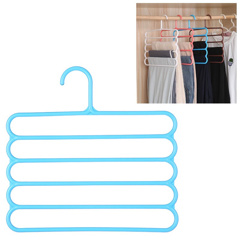 5 warstw wieszaki na spodnie uchwyty spodnie wieszak regał magazynowy wieszak na ubrania szafa szafa Organizer wieszaki na ubrania: B