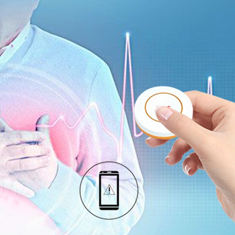 2 Stuks Draadloze Sos Knop Noodknop Voor Hulp Gsm Alarmsysteem Sos Knop Voor Noodgevallen