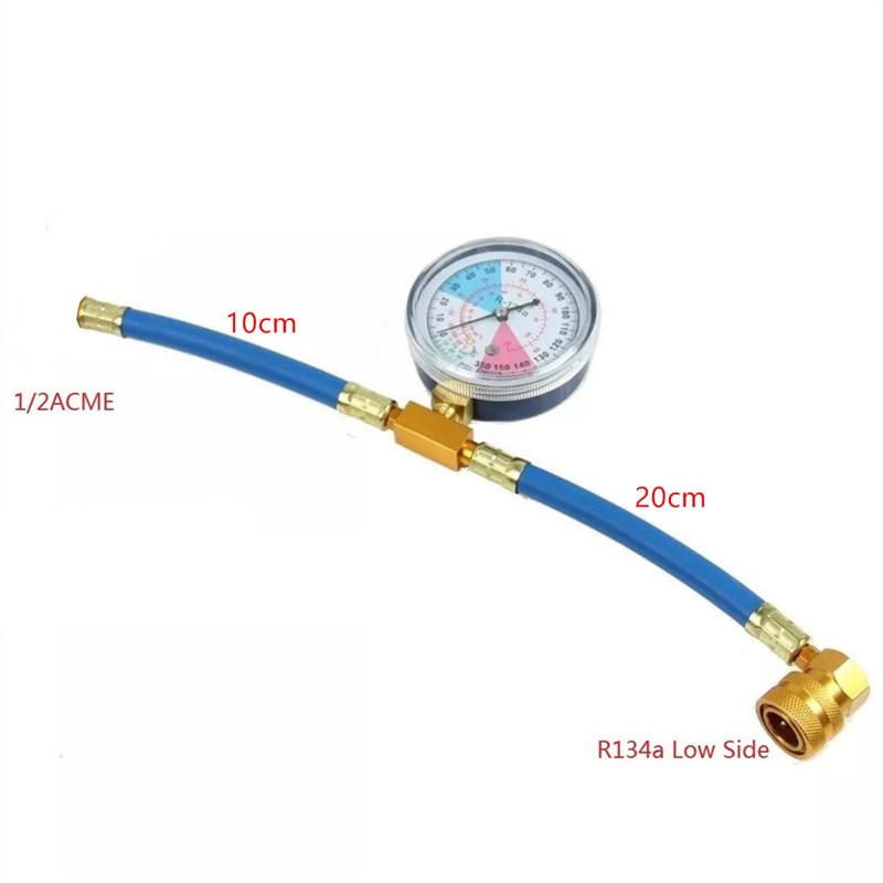 Air Conditioner Tools Freon r134a Air Conditioning Recharge Measuring Hose Gauge r134a Refrigerante Open Valve Charging Pipe