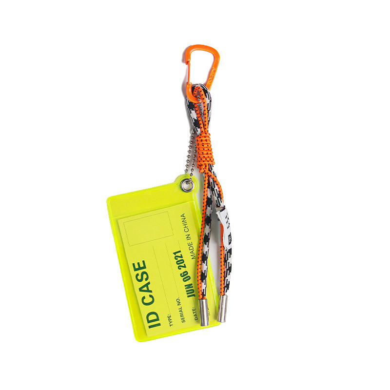 Card Holder Lanyard For Keys Fluorescent Color Key Chain Decorate Credential Holder: SKY BLUE