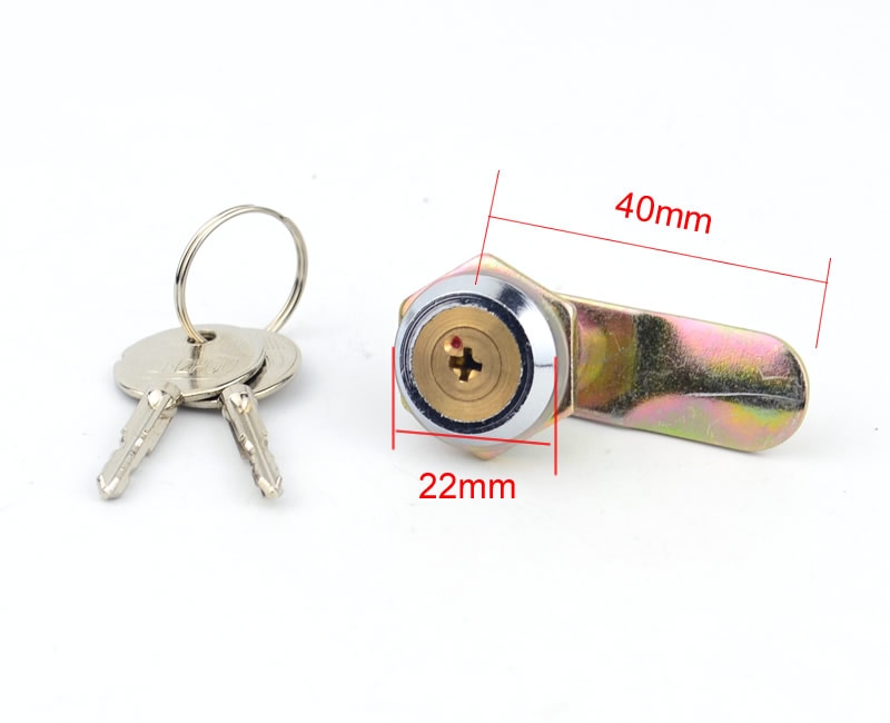 MS403-22 cabinet cam locks, Cross copper cylinder,for Distribution box,tin trunk,office file , Industrial lock