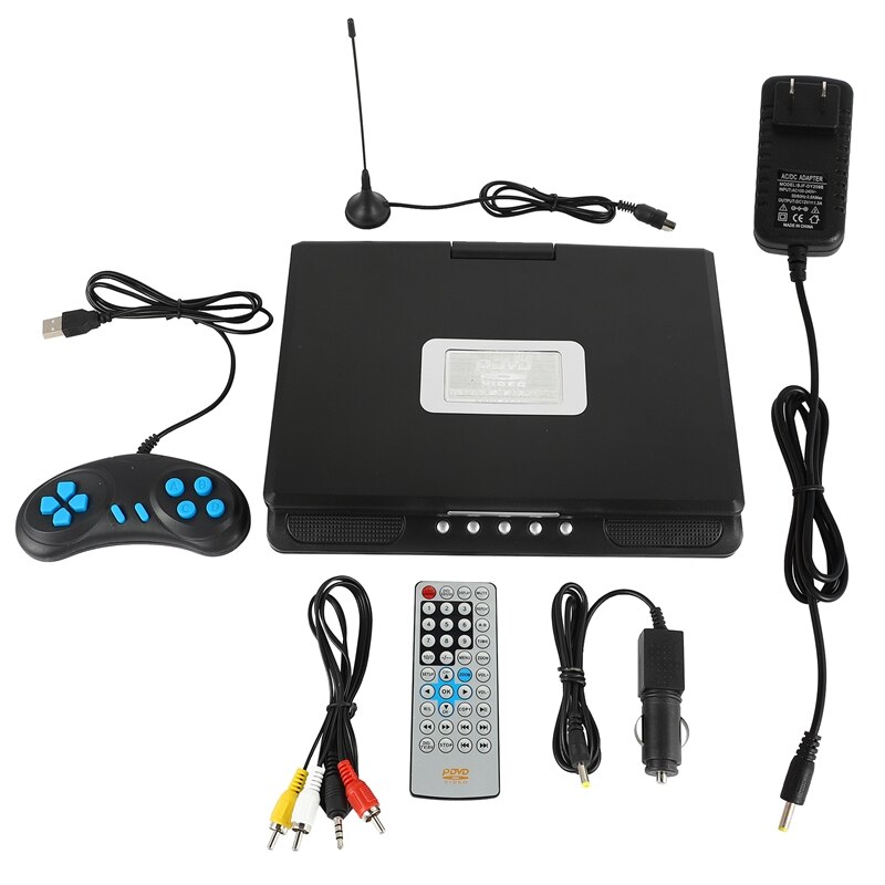 Portable Car DVD Player - 9.8 Inch HD Swivel Screen - Supports VCD, CD, MP3, Gamepad: Default Title