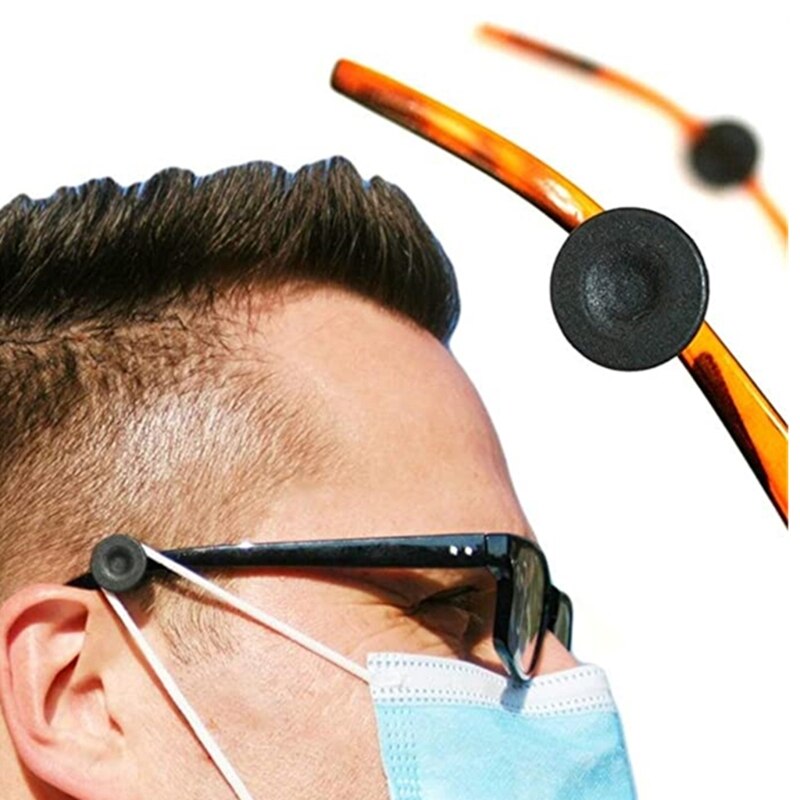 2 paires de boutons à clipser pour lunettes de masque, régulateur de masque élastique, protège-oreilles