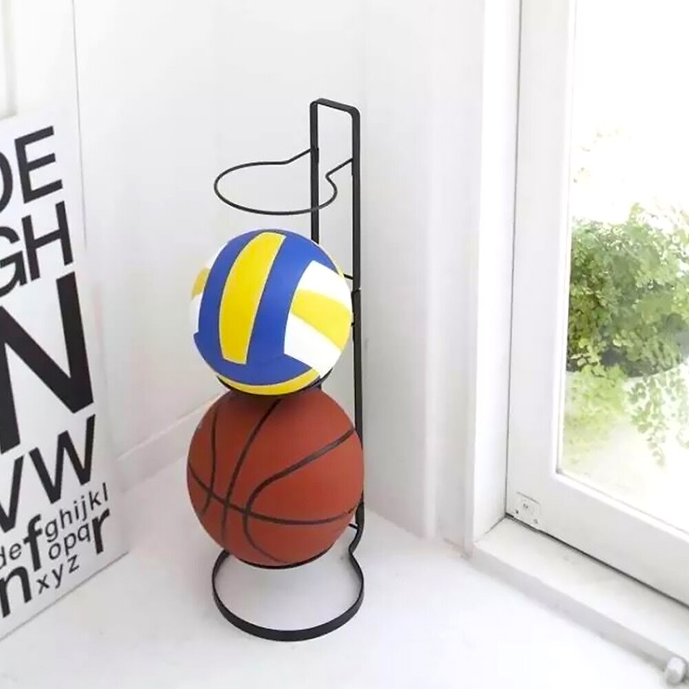 Basketball Storage Rack - Removable Display Stand for Volleyball, Football - Sports Accessories