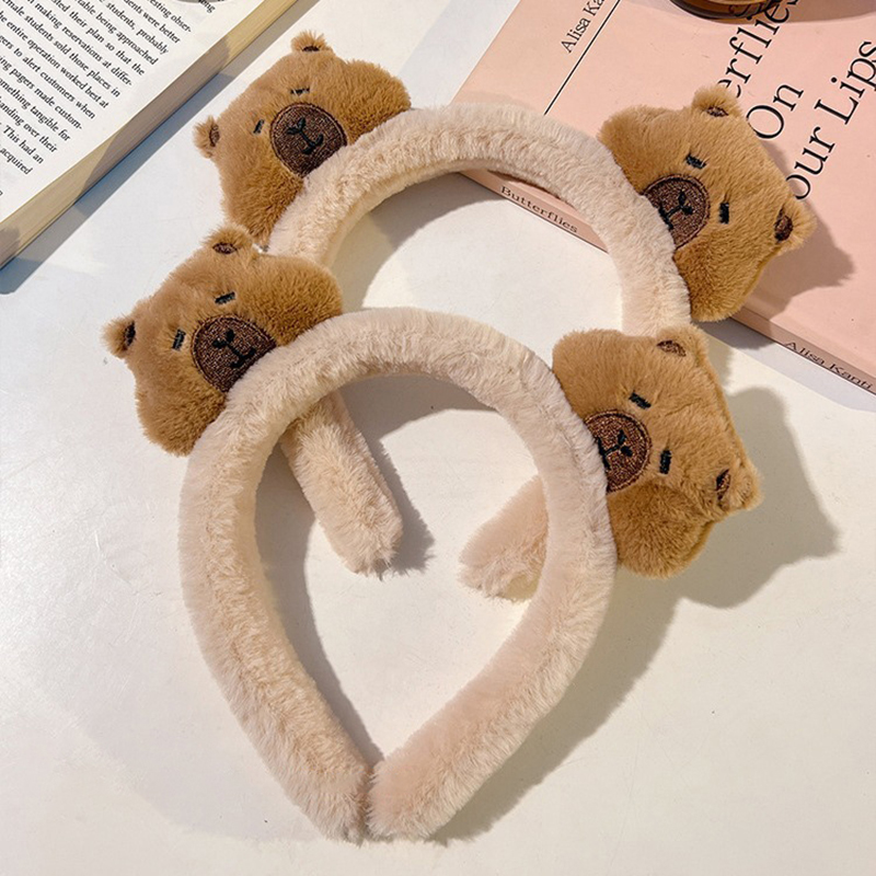 Cute Cartoon Capybara Headband para mulheres e meninas, doce versátil Hairbands, requintado Hairbands, acessórios engraçados do cabelo, presentes de aniversário