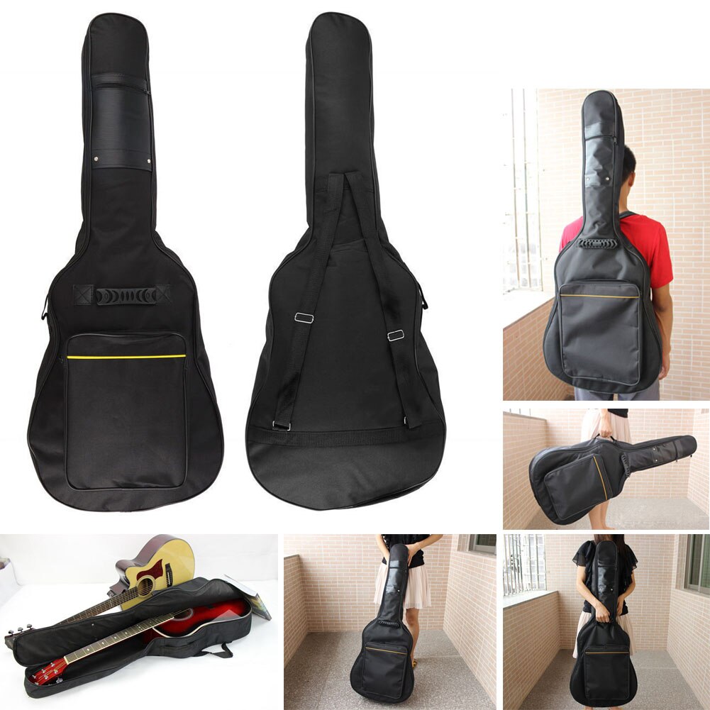 Tragbare 38-41 Zoll Akustische Klassische Gitarre Tasche Doppel Gurte Gepolstert Verdicken Weiche fallen Gitarren Rucksack WML99