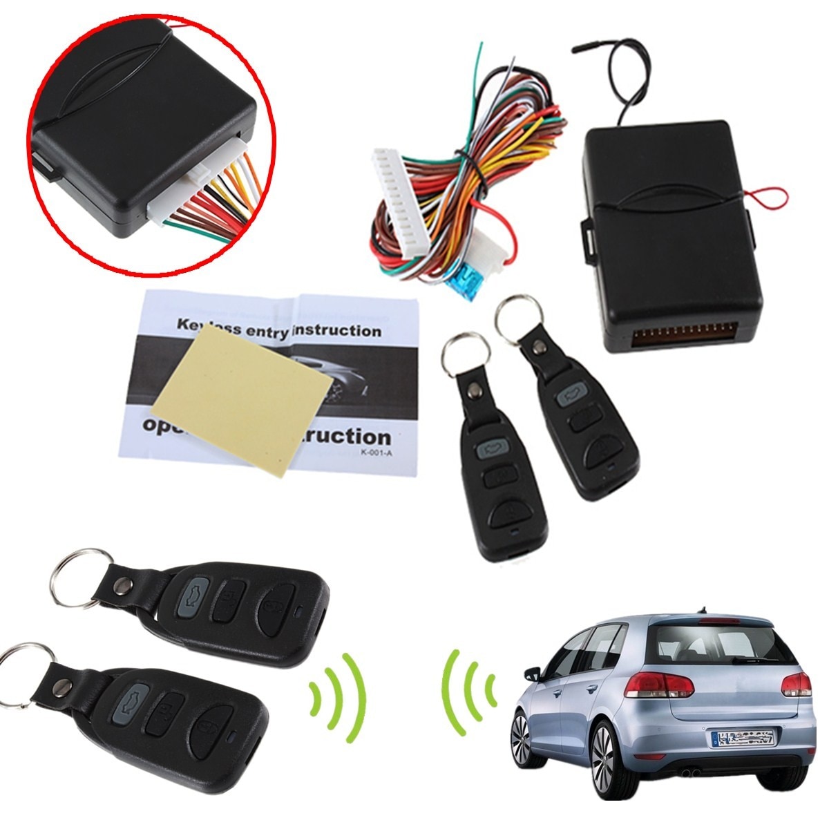 Car Alarm Remote Control Car Keyless Entry Engine Start Alarm System Push Button Remote Starter Stop Auto