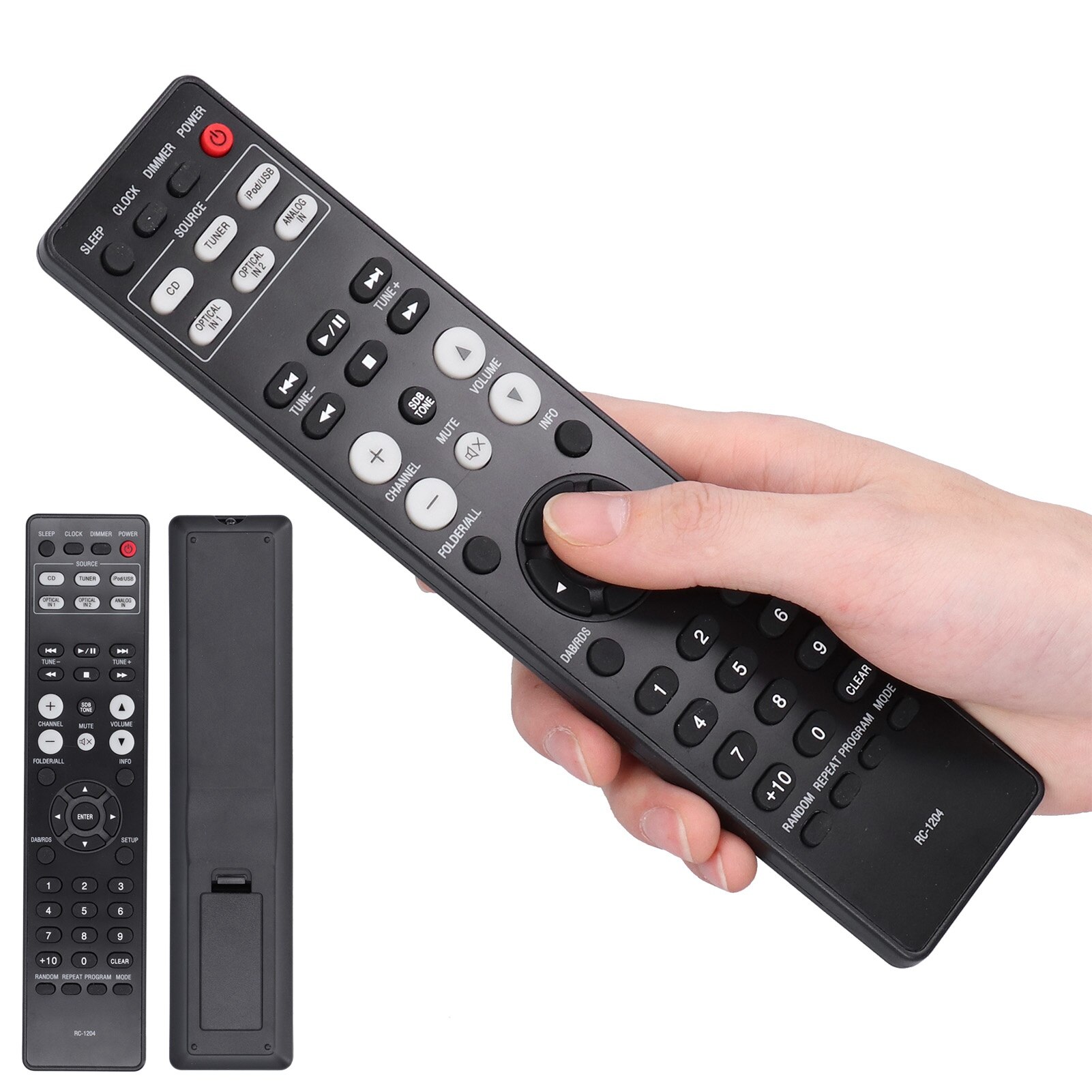 Remote Control RC-1204 TV Remote Control LCD Television Controller Replacement High Sensitivity Remote Control Replacement