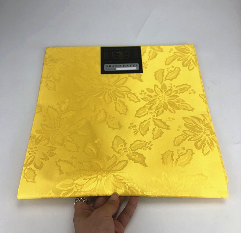 Newest teal green nigerian gele headtie fabric 1pcs/bag HLX043 wedding aso ebi african regular headtie: yellow