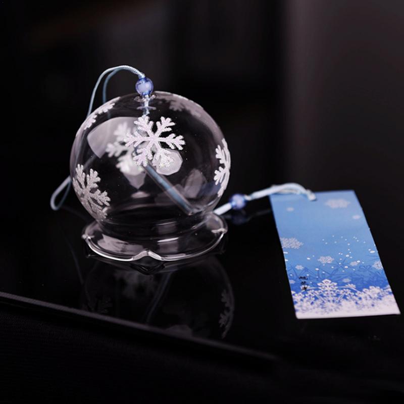 Japońnarty dzwonek wietrzny Japońskie dzwonki wietrzne Ręcznie robione szklane Furin Dekoracje domu spa Kuchnia Biuro Wystrój Sakura Wzór kwiatu wiśni