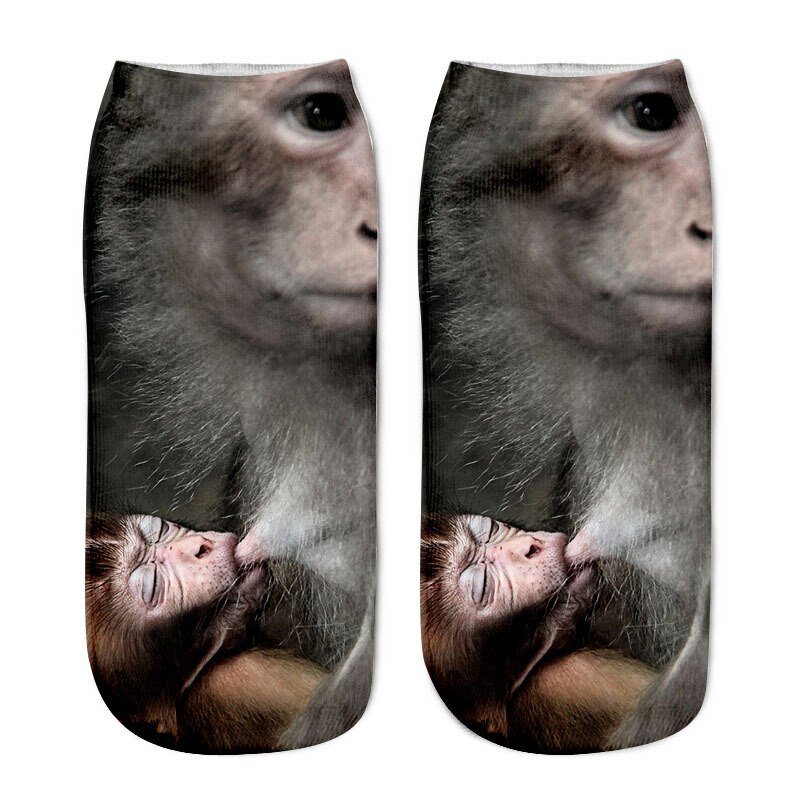 Kids Socks 3D Printing Cute Animal Cat Boys Girls Socks Low Ankle Funny Sock for Children 8-16Years