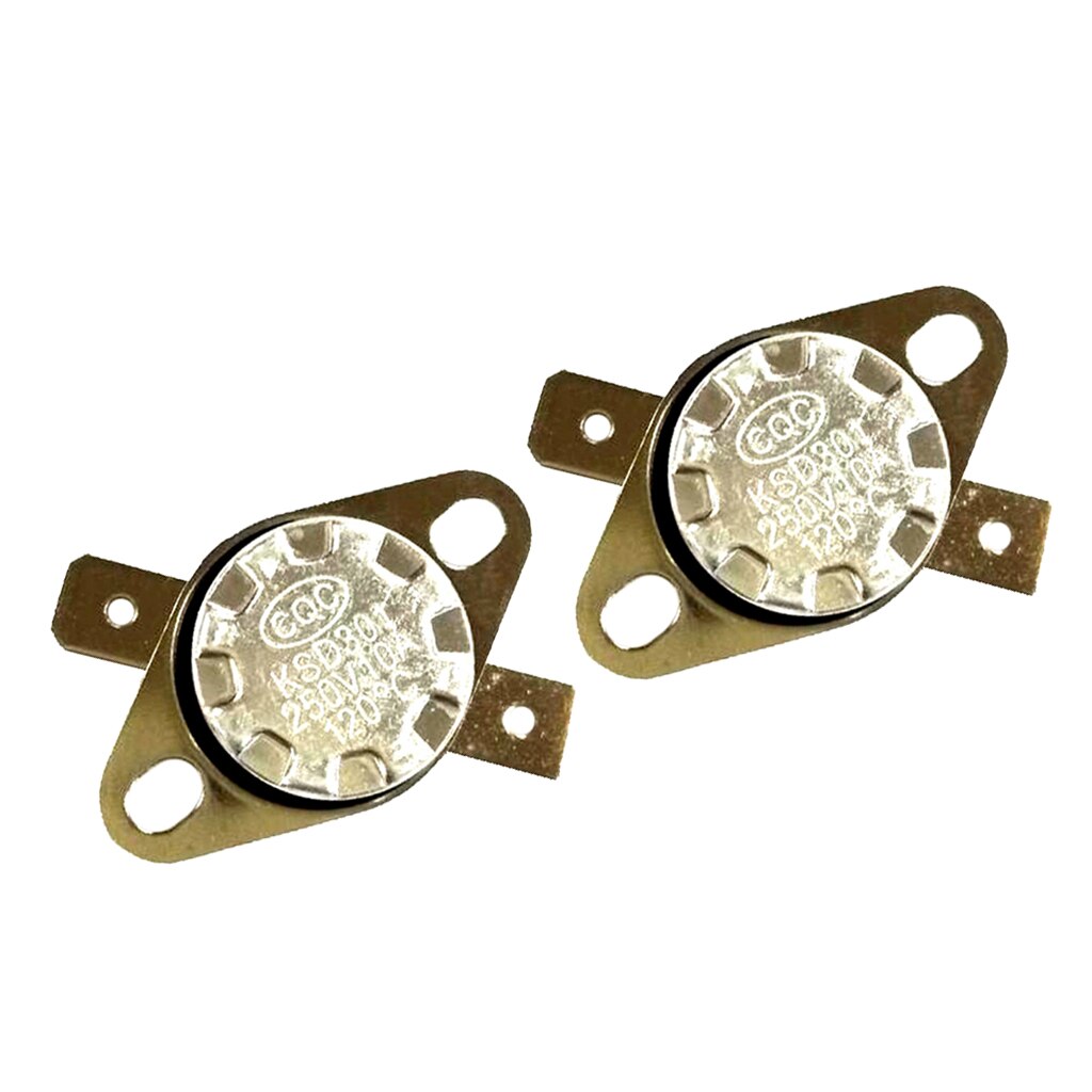2pcs Temperature Control Switch Thermostat 120°C N.C. Normal Closed