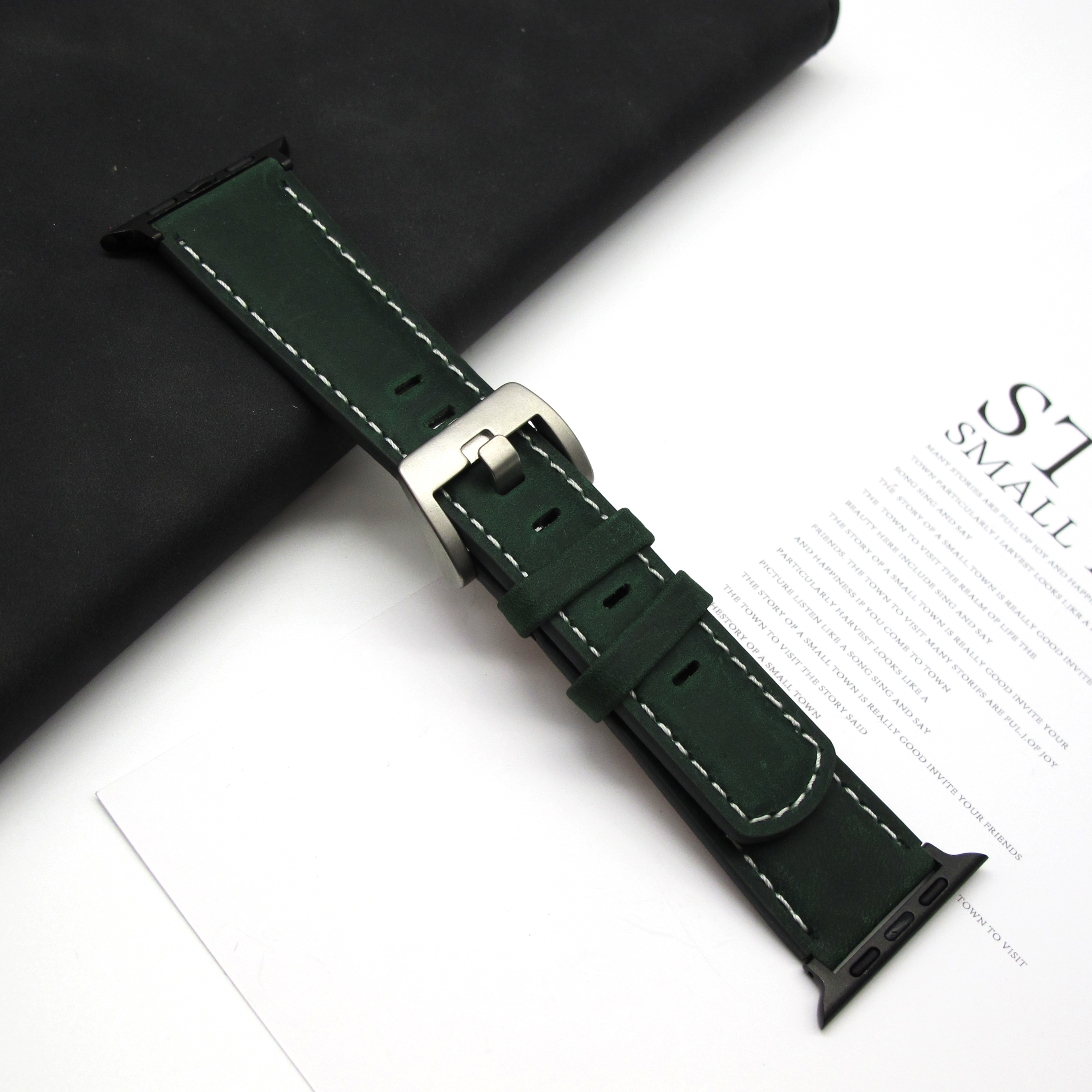 Leather strap for Apple Watch Ultra1 strap 49mm S10 46mm 42mm 45 44 41 40 38mm men's strap for Iwatch series 987654: S / Smokey Mauve