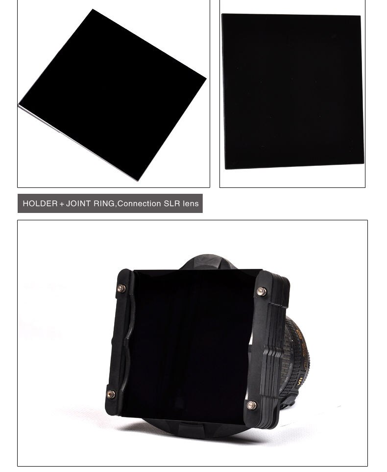 Zomei 100*100mm optisk glas neutral densitet firkantet cokin z filter  nd1000(3.0)/64(1.8)/8/4/2