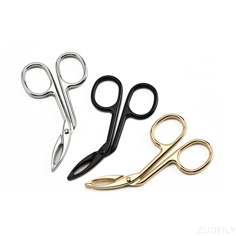 1 pçs tipo tesoura pinça de sobrancelha extrator de cabelos finos olho sobrancelha nariz remoção do cabelo aço inoxidável beleza maquiagem ferramentas acessórios