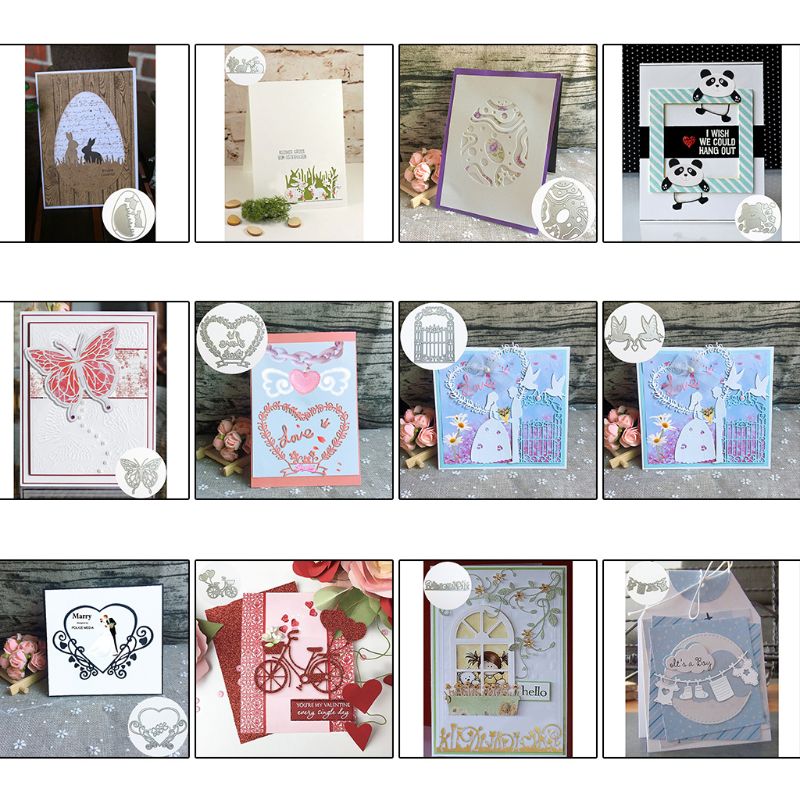 Lapin de pâques métal matrices de découpe pochoir Scrapbooking Album de bricolage timbre papier carte directe