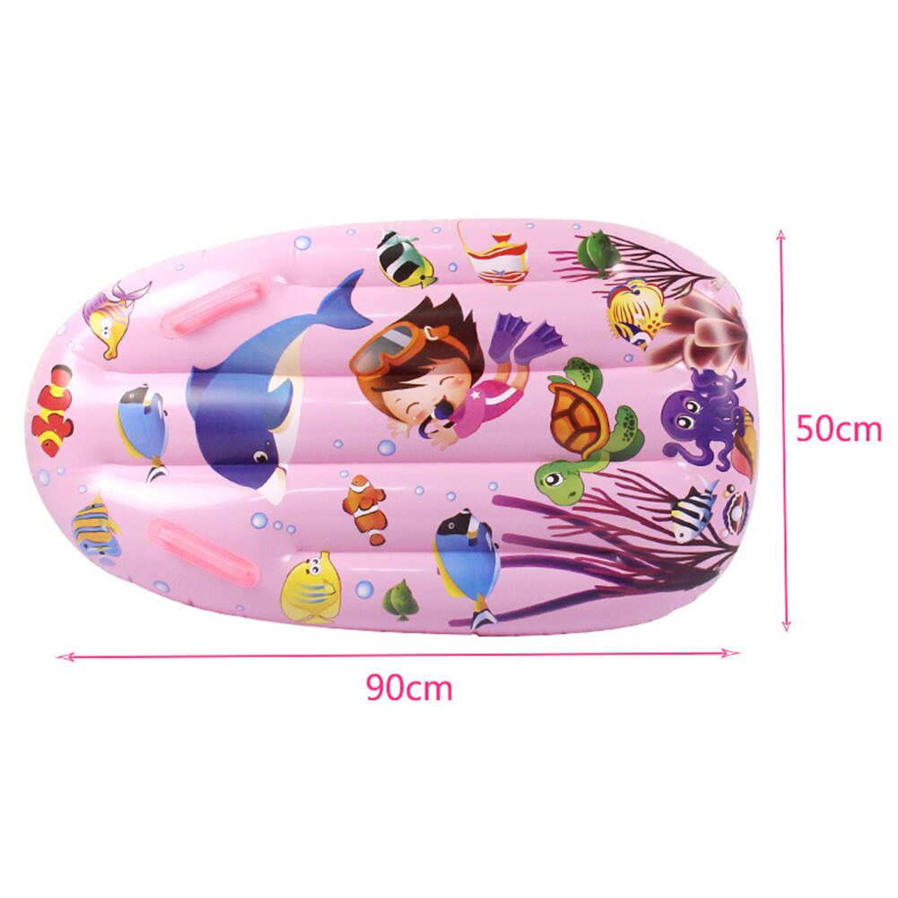Kids Cartoon Opblaasbare Drijvende Bed Veiligheid Vouwen Surfplank Zwemmen Ring Water Spel Speelgoed Drijfvermogen Boord Strand Slaapmat