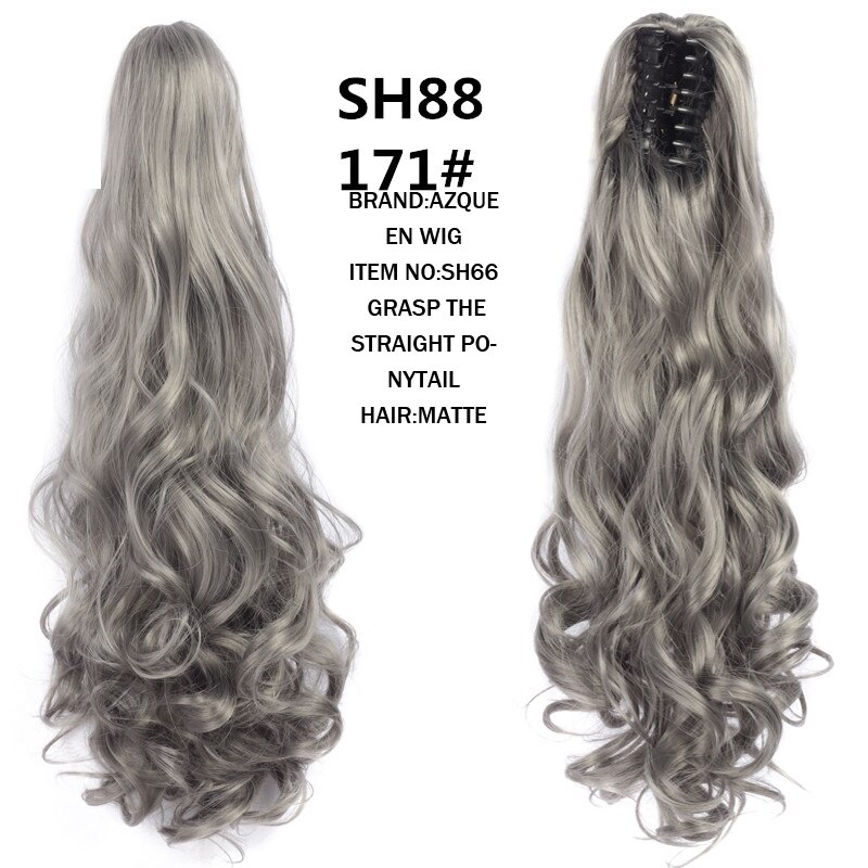 Azqueen Synthetische 22 "Lange Rechte Haar Klauw Paardenstaart False Haar Op Klauw Clip Staart Huis Paardenstaart Staart Haar: SH88 171