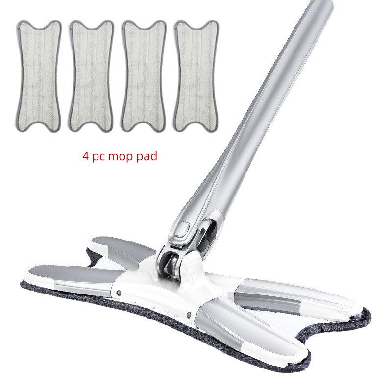 Balai serpillière plat de type X, outil de nettoyage ménager sans les mains, serpillière paresseuse, serpillière à 360 degrés: YELLOW