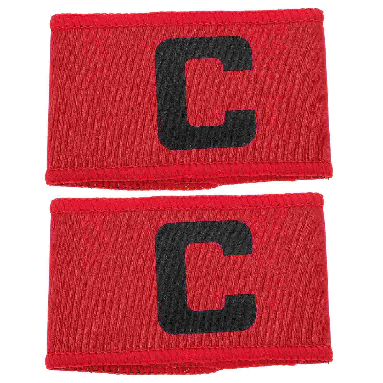 2 pcs band captain armband portable arm band soccer accessory soccer armband for player soccer sports: Red