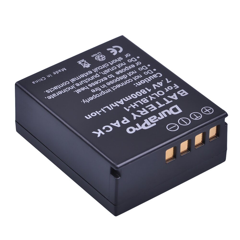 1800mAh BLH-1 BLH1 Battery with Charger for Olympus E-M1 Mark II, E-M1X, E-M1 Mark III Camera