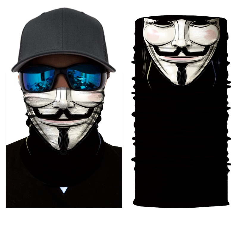 BJMOTO Magie Kopf Gesicht Maske Nahtlos Winddicht Anti-Uv Multi Verschleiß Rohr Bandana Durag Radfahrer Motorrad Schal
