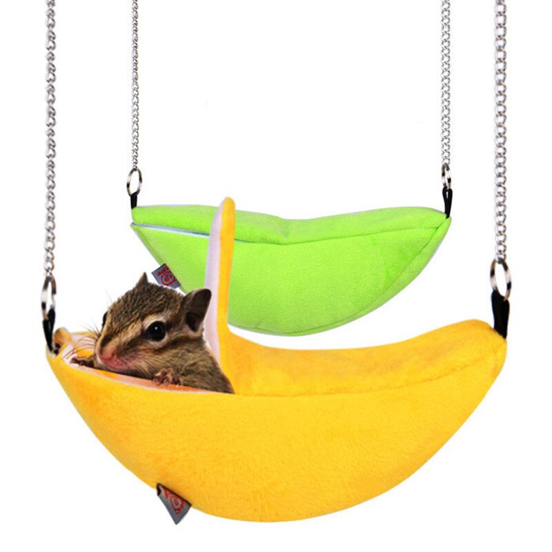 Dieren huisdier banaan hamster rat hangmat kooi huis nest hamster warm huis kleine dieren hangmat