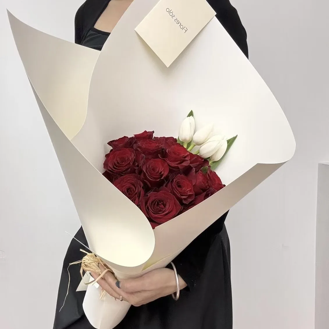 Fortykket håndlavet gør-det-selv frisk blomsteremballagepapir 157g blomster kraftpapir buket indpakningspapir indpakningsmateriale