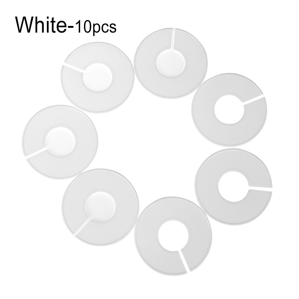 Diviseurs de taille de vêtements, cintres ronds, diviseurs de placard pour magasins de vêtements ou maison, blancs, 10 pièces/lot: WHITE