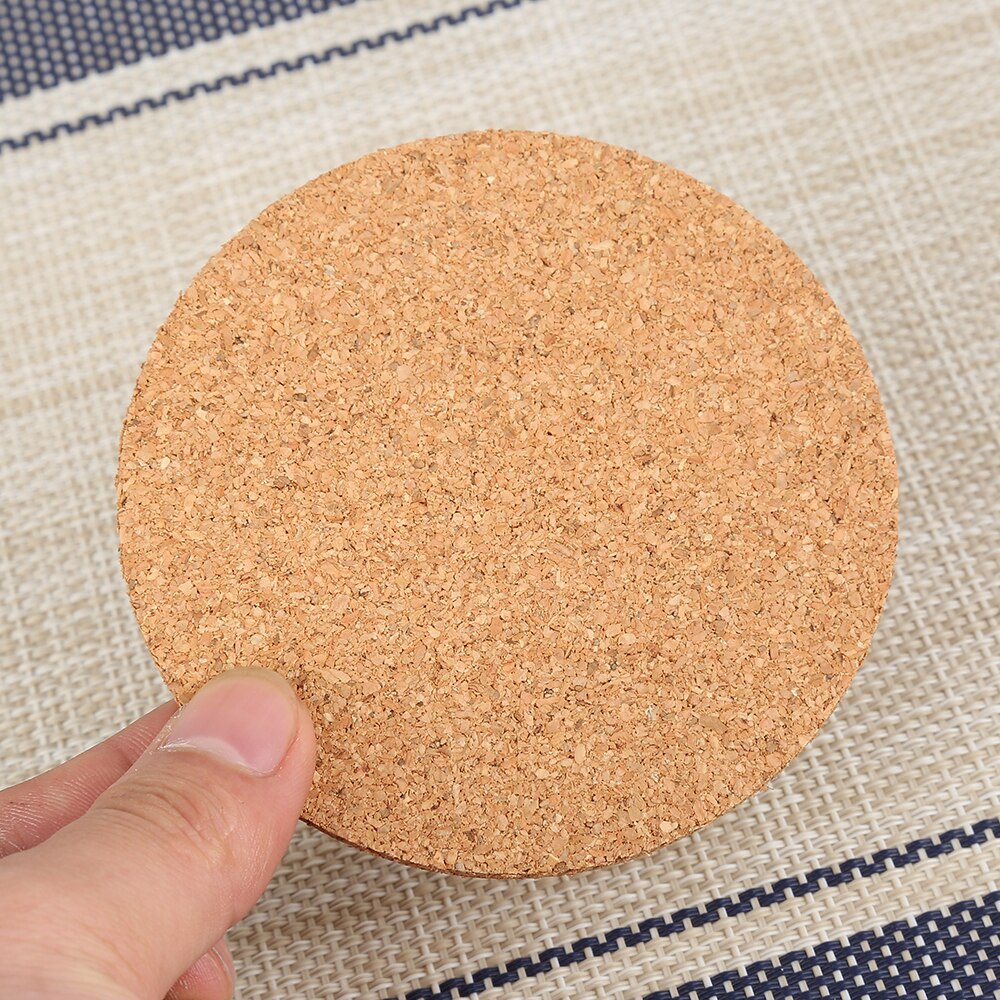 6 stk varmeisolering rund kork almindelig coaster kaffe vin drikke te kop måtte pad husholdnings kontor måtte skridsikker service køkken