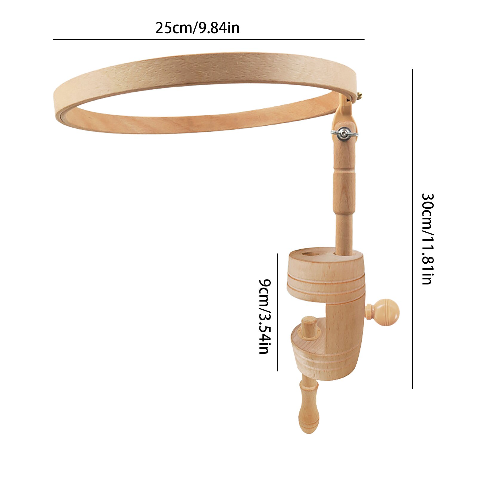 Soporte de madera para bordar, soporte de escritorio ajustable giratorio 360, bastidor de punto de cruz, marcos de aro de bordado, punto de cruz de madera derecho