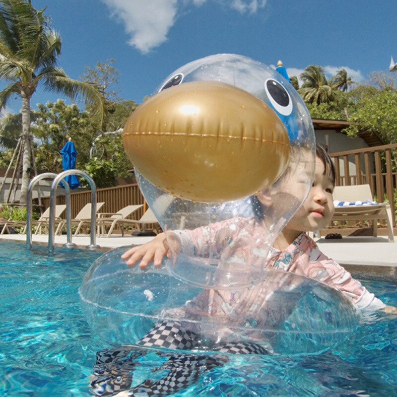 Eend Vormige Kids Opblaasbare Baby Veilig Zwemmen Seat Float Pool Ring Zwemmen Ring Water Drijvende Zetel cirkel