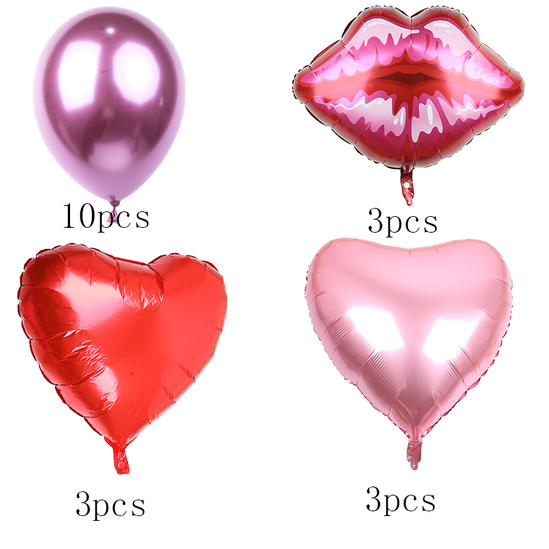1Lot Grote Rode Lippen Folie Ballon Lip Roze Hart Helium Balaos Bruiloft valentijnsdag Decoratie Liefde Thema Party Paar levert