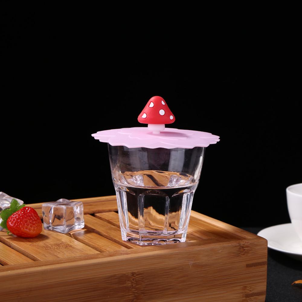 Reusable Cute Silicone Cup Cover Heat Resistant Sealed Leakproof Cups Lid Cute Anti-dust Bowl Tea Cup Lids Diameter 10cm
