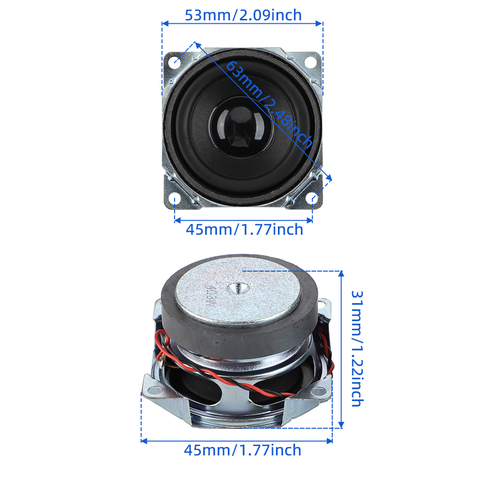 AIYIMA 2Pcs Full Range 4 Ohm 3W 2 Inch Speaker DIY Audio Portable Bluetooth Mini SpeakerHome Theater Music Sound Loudspeaker