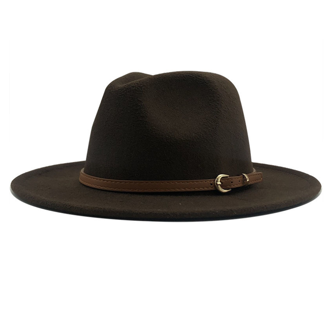 Winter Autumn Imitation Woolen Women Men Ladies Fedoras Top Jazz Hat European American Round Caps Bowler Hats: 1
