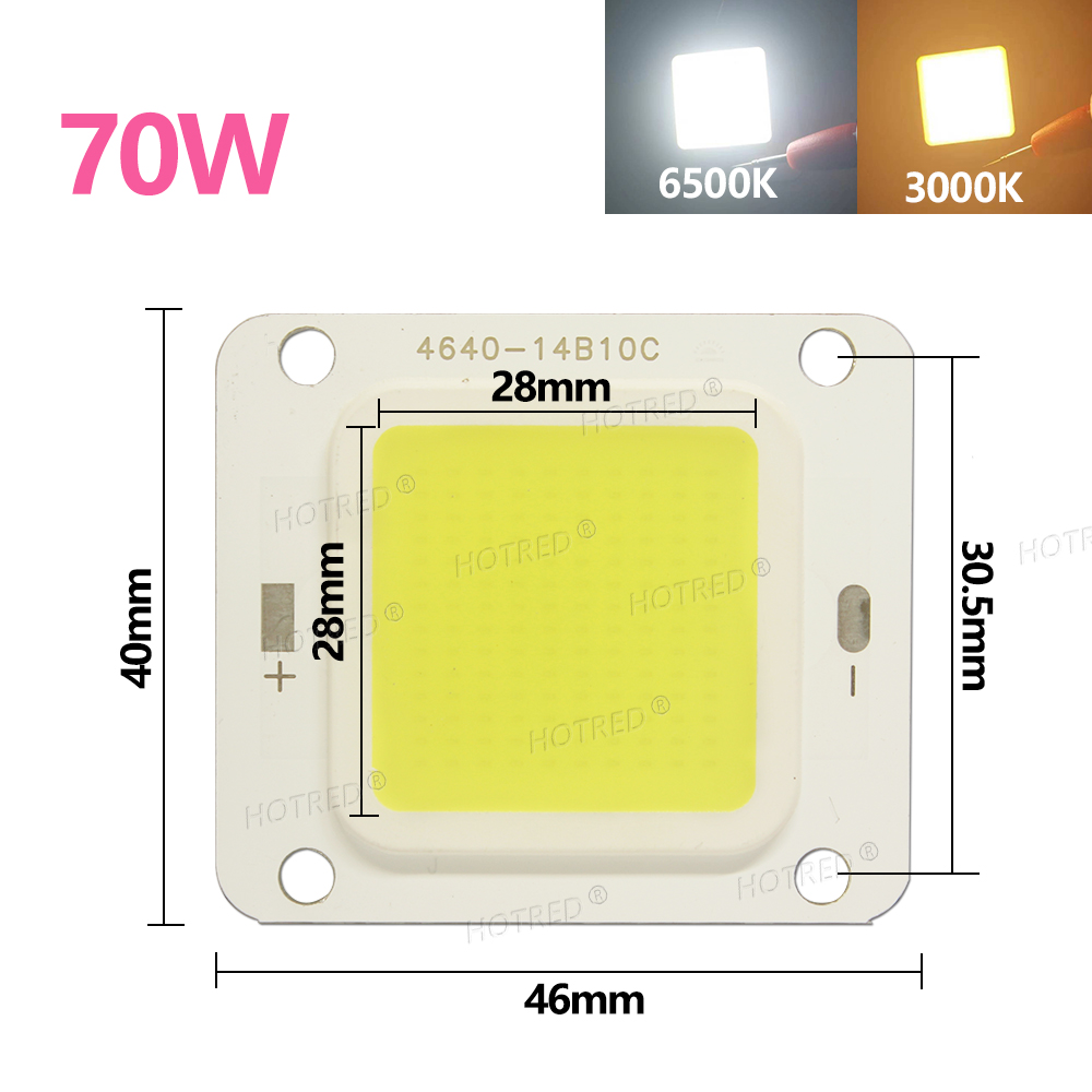 LED COB Chip 10W 20W 30W 50W 70W 100W DC30V 36V Backlight Diode Cold Warm White Street Lamp Matrix For DIY Flood Light Bulbs: Ivory / 3W