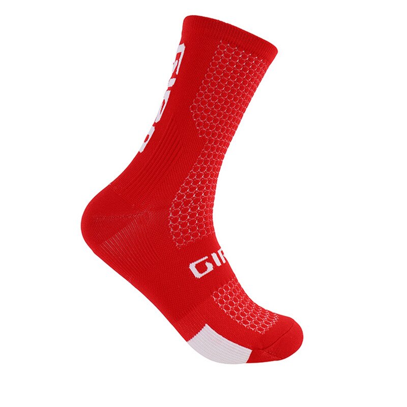 Gir cycling socks compression socks men and women soccer socks Sports basketball socks 14 Color: Red