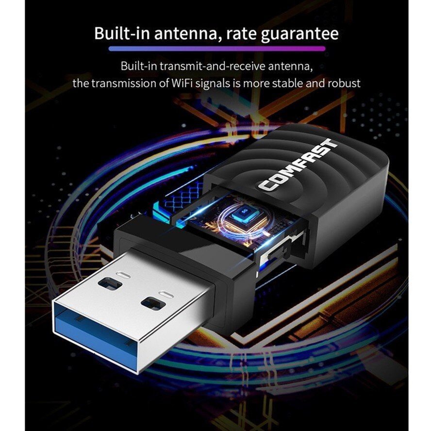 Grwibeou-tarjeta de red inalámbrica USB 3,0, 5,8/2,4 GHz, banda Dual, Mini USB 3,0, 1300Mbps, Ethernet, WiFi, adaptador, receptor Dongle