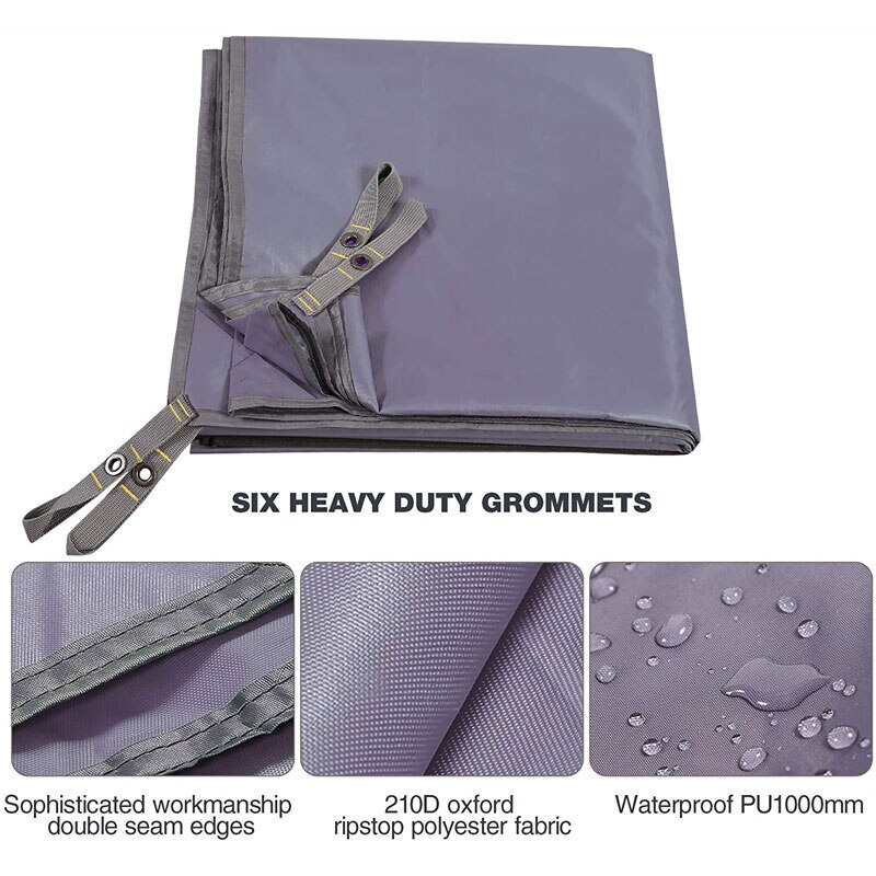 Lona impermeable para acampar, ultraligera esterilla de bolsillo de Picnic, gruesa, para suelo de tienda al aire libre, portátil, para viajes, senderismo y Camping