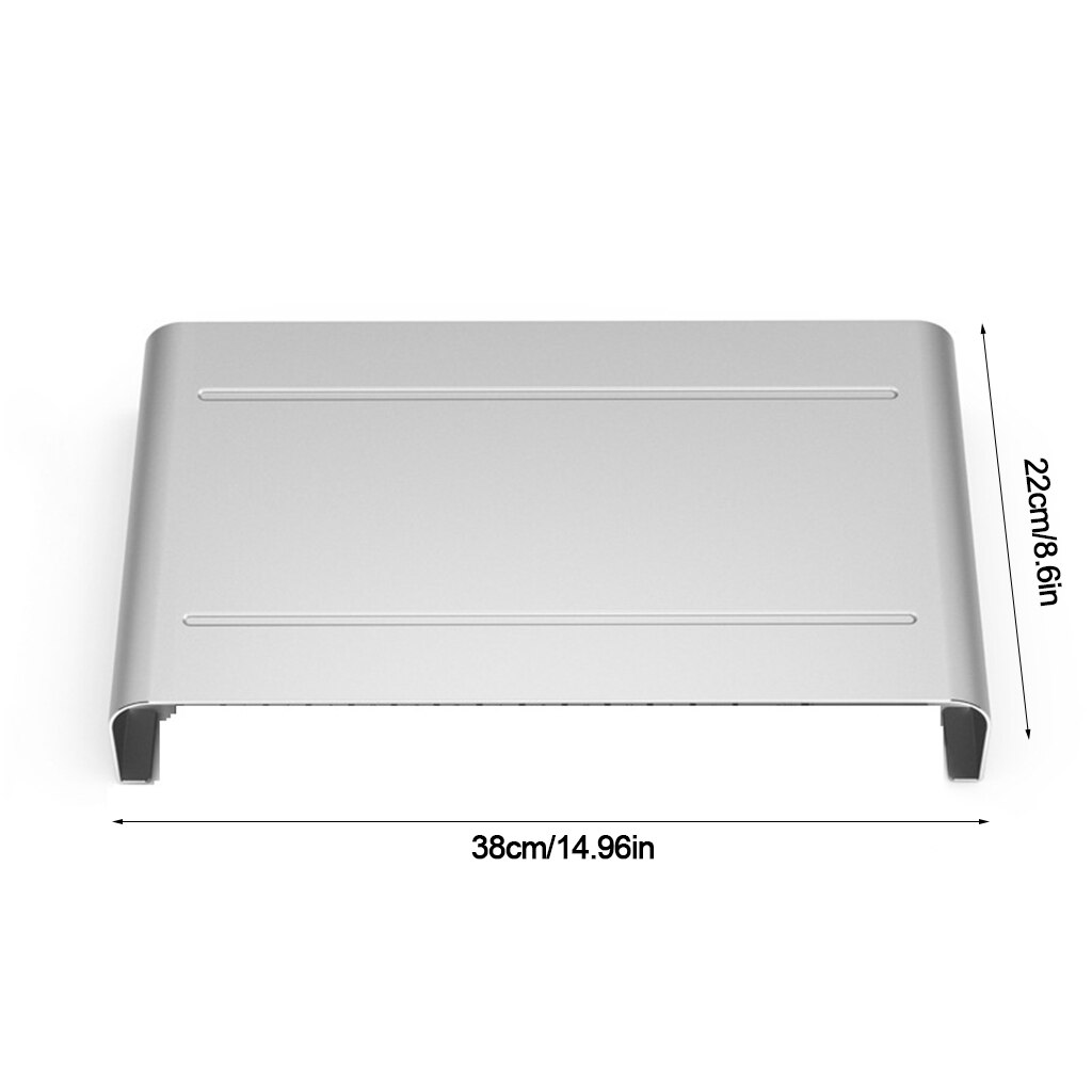 Aluminum Alloy Display Screen for Laptop Monitor Stand with Sturdy Stable Aluminum Metal Construction Keyboard Storage