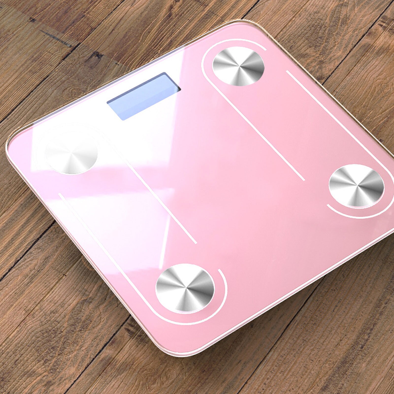 Báscula Digital inalámbrica para peso corporal, balanza de grasa corporal con batería, Bluetooth inteligente: Rose Gold