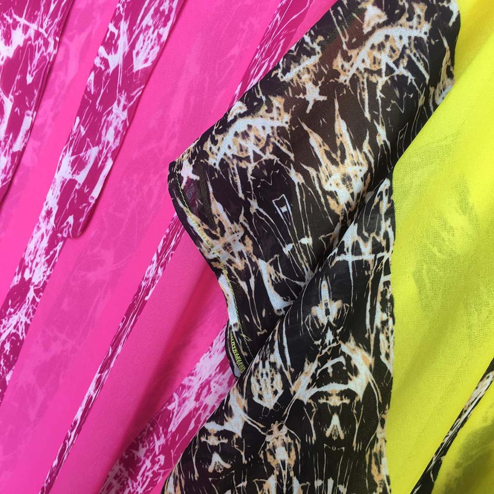 Vestido Dashiki para mujer, estilo clásico africano, de gasa, suelto, manga murciélago grande, cinturón, vestido con impresión digital, talla libre
