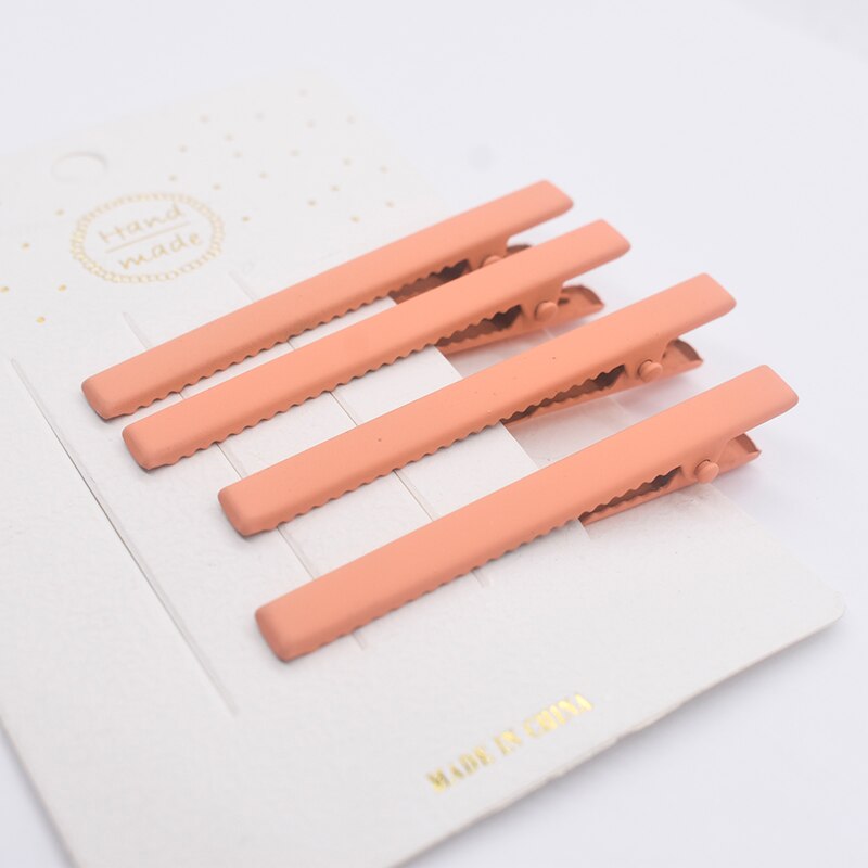 Color thickened Metal duck's mouth clip Stainless steel duck's mouth clip Candy-colored square duck's mouth clip: 4ofyellow 6cm