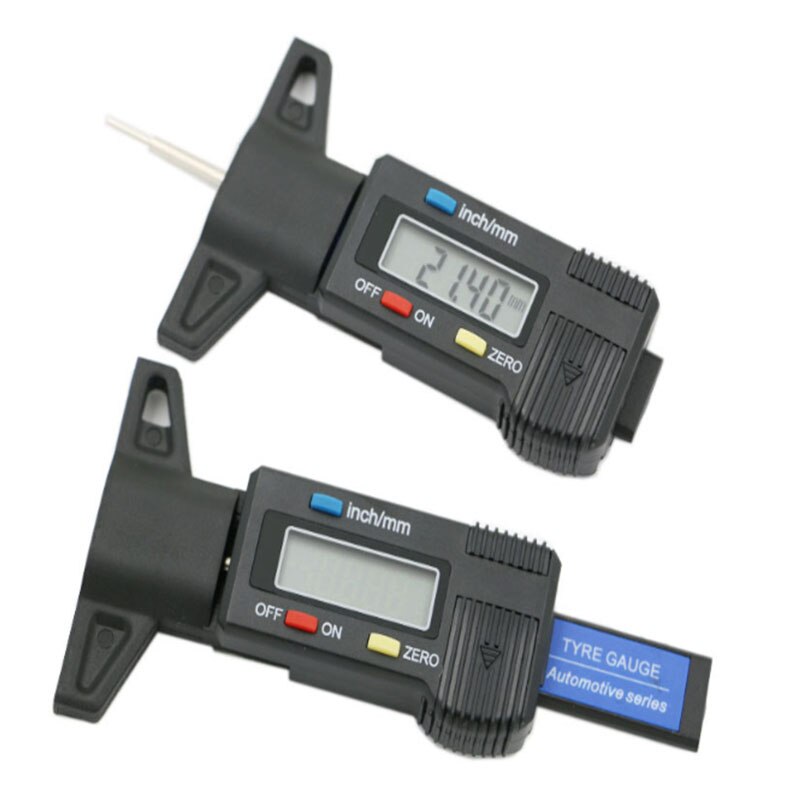 Däckmönster djup linjal led elektronisk digital display däck vernier bromsok digital mönsterdjup testare däck mätning linjal