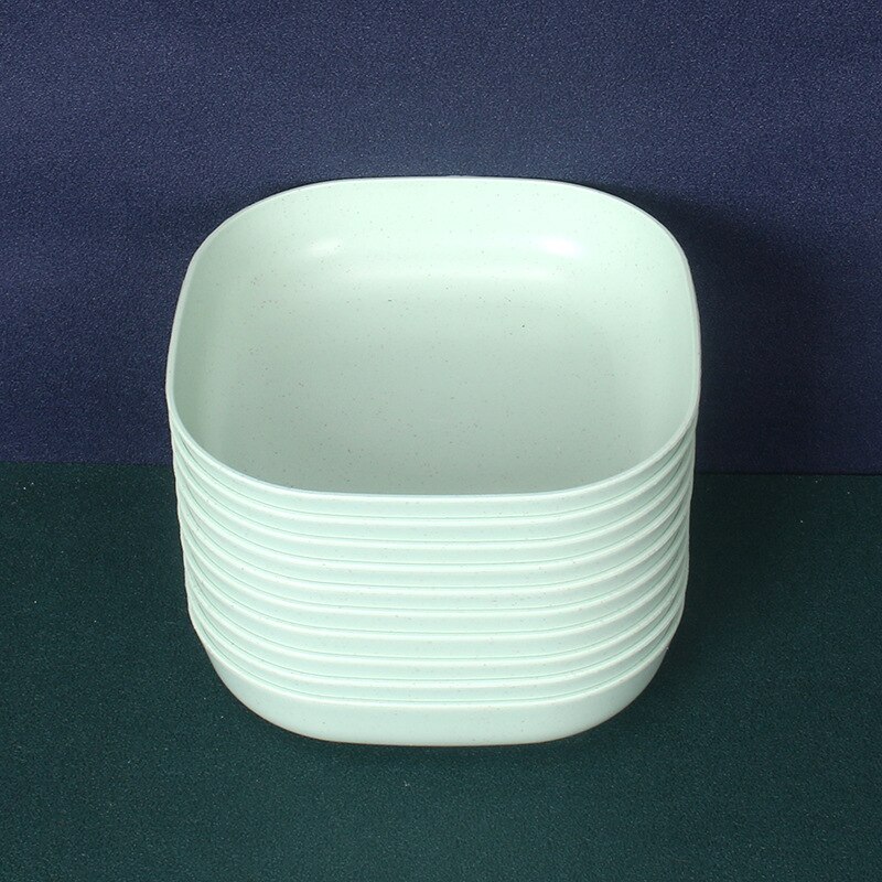 15cm głębokie kwadratowe kości plucie danie 10 sztuk słomy pszenicy antypoślizgowe ciasto danie restauracja wysokie kluski naczynia sztućce zastawa stołowa: zielony