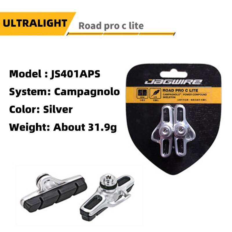 Jagwire Mountain Road Bike Brake Pads CP/SRAM/Shimano System Carbon Rim Ultralight Brake Pad Safety Non-Slip Bicycle Accessories