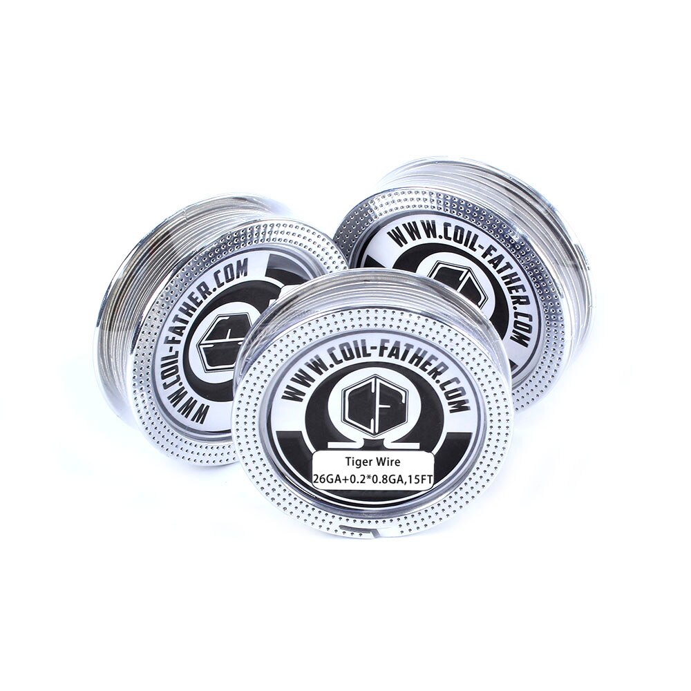 5M/Roll Coil Vader A1 Verwarming Draden Wtih Pr-Ebuilt Clapton Draad Tijger Draad Hive Twisted Quad gesmolten Alien Clapton 15FT Spoel Draad