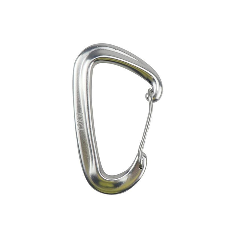 Gancho para escalada, mosquetón en forma de D, hebilla de alpinismo, cierre de seguridad 12KN, accesorios para escalada al aire libre: 3